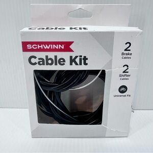 Schwinn Cable Kit Universal Fit 2 Brake Cables, 1 X 80” Shifter Cable, Hardware